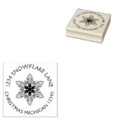 Snowflake Return-adres Rubberstempel (Gestempeld)