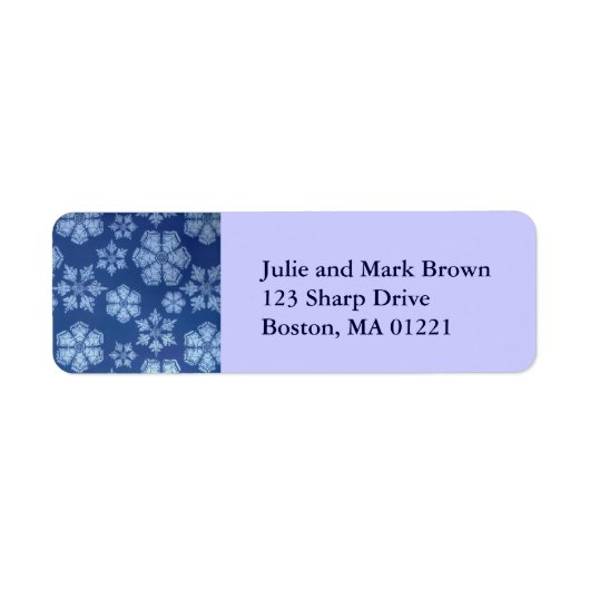 Snowflake Return-adreslabel Etiket (Voorkant)