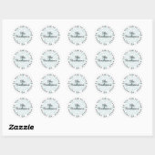 Snowflake Return-adreslabel Ronde Sticker (Vel)
