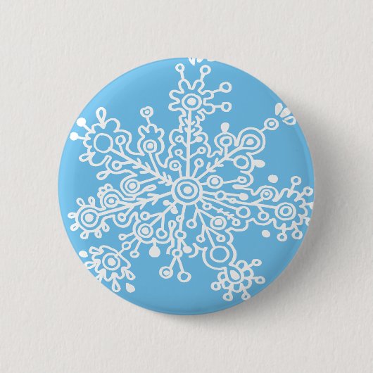 Snowflake Ronde Button 5,7 Cm (Voorkant)