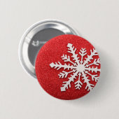 Snowflake Ronde Button 5,7 Cm (Voorkant /achterkant)