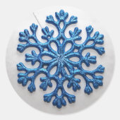 Snowflake Ronde Sticker (Voorkant)