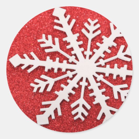 Snowflake Ronde Sticker (Voorkant)