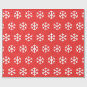 Snowflake, rood kerstakelpapier cadeaupapier (Vlak)