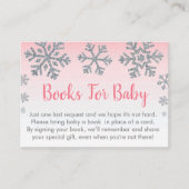 Snowflake roze & Silver Baby Book Request Kaarten Plaatskaartje (Voorkant)