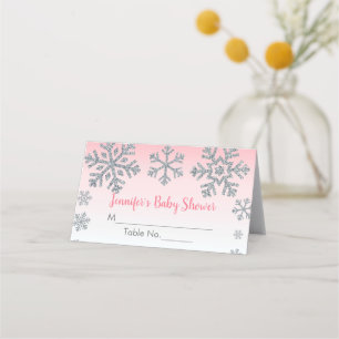Snowflake Roze & Silver Winter Baby shower
