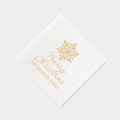 Snowflake Script Holiday Grey Nom de famille (Droite)