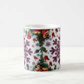 Snowflake Silhouettes Pattern Rustic Christmas  Magische Mok (Center)