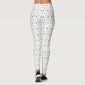 Snowflake Silver Gold Holiday White Leggings (Achterkant)