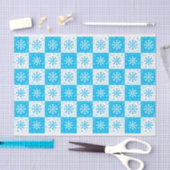 Snowflake & sneeuwpatroon (blauw) tissuepapier (Craft)