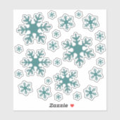 Snowflake Snow Winter Holidays Sticker Pack (Feuille)
