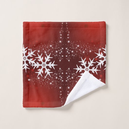 Snowflake Snowflake Merry kerstboom Star Bath Bad Handdoek (Wasdoekje)