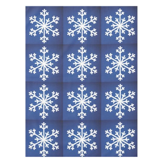 SNOWFLAKE SNOWFLAKES BLUE TABLECLOTH TAFELKLEED (Voorkant)