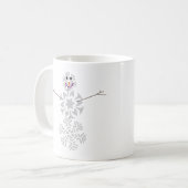 Snowflake Snowman Coffee Cup Koffiemok (Voorkant links)