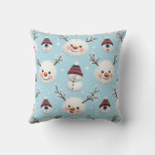Snowflake Snowman Coussin Cushion (Verso)
