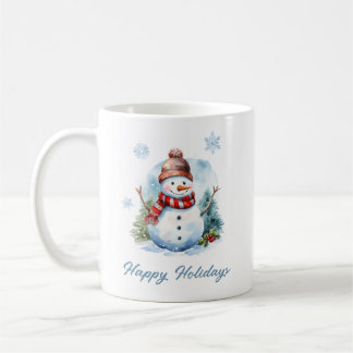 Snowflake Snowman Mug – Custom Winter Gift Koffiemok
