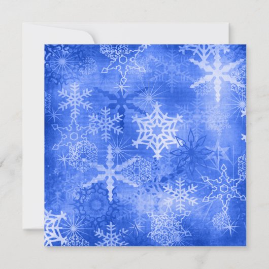 Snowflake Sparkle Blue Winter Wonderland Sweet 16 Kaart (Achterkant)