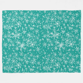 Snowflake Sparkle Naadloos Patroon Fleece Deken