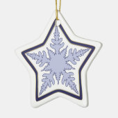 Snowflake Star Christmas Keramisch Ornament (Links)
