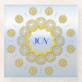 Snowflake Star Holiday Gold Silver Lacy Cirkel Glazen Onderzetter