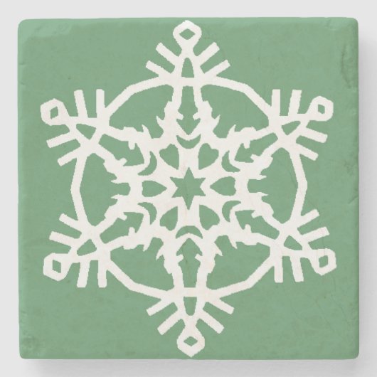 Snowflake Stenen Onderzetter (Voorkant)