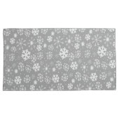 Snowflake storm in zilver grijs kussensloop (Voorkant-Rechts)