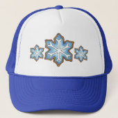 Snowflake Sugar Cookie Winter Hanukkah Kerstmis Trucker Pet (Voorkant)