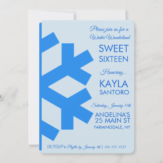 Snowflake Sweet 16 Uitnodiging