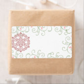 Snowflake Swirl Étiquettes de Noël (En situation)