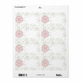 Snowflake Swirl-kerstcadeautjes Labels (Full Sheet)