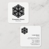 Snowflake-symbool - zwart vierkante visitekaartje (Voorkant / Achterkant)