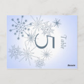 Snowflake-tabelnummer Briefkaart (Achterkant)