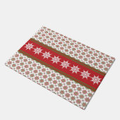 Snowflake Theme Winter Pattern Kerstmis Deurmat (Schuin)