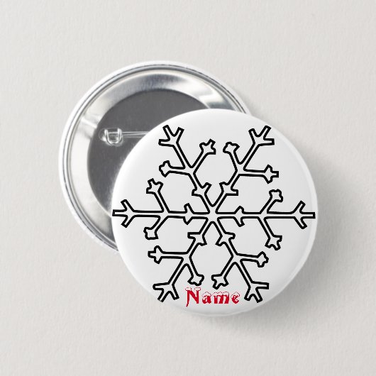Snowflake Thunder_Cove Ronde Button 5,7 Cm (Voorkant /achterkant)