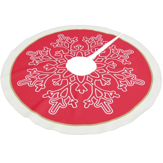 Snowflake Tree Skirt Kerstboom Rok (Gekanteld)