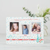 Snowflake & Trees Modèle Carte photo de vacances (Debout devant)