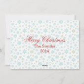 Snowflake & Trees Modèle Carte photo de vacances (Dos)