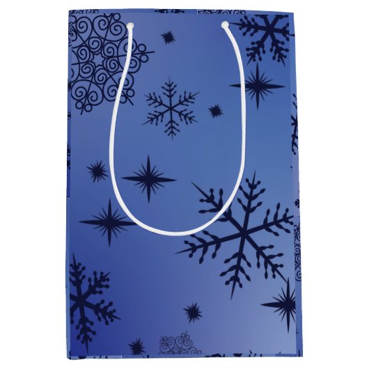 Snowflake van de feestdag - Gemiddeld cadeau Medium Cadeauzakje (Voorkant)