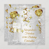 Snowflake van de goudballonvaars kaart (Voorkant / Achterkant)