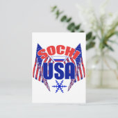 Snowflake van Sochi USA Briefkaart (Staand voorkant)