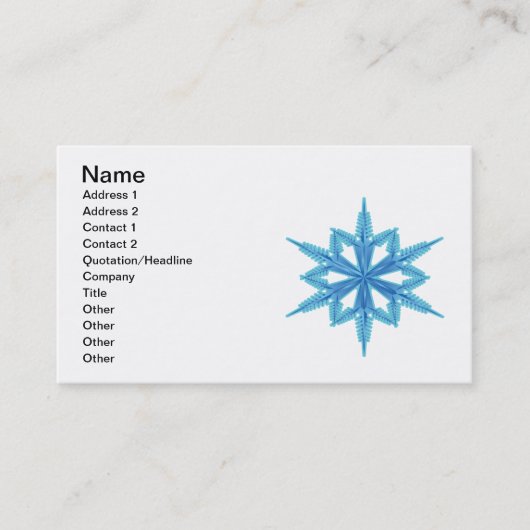 Snowflake Visitekaartje (Voorkant)
