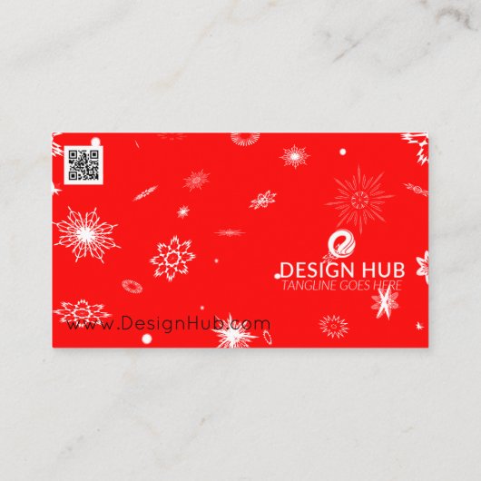 Snowflake visitekaartje voor kerstmis (Achterkant)