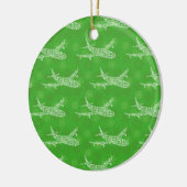 Snowflake-vliegtuig Keramisch Ornament (Links)