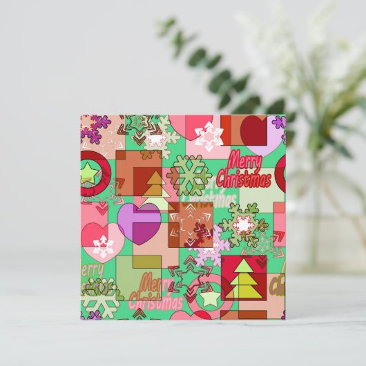 Snowflake voor de versiering van vrolijk kerstfees feestdagenkaart (Staand voorkant)