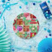 Snowflake voor de versiering van vrolijk kerstfees papieren bordje (Feest)