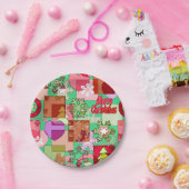 Snowflake voor de versiering van vrolijk kerstfees papieren bordje (Feest)