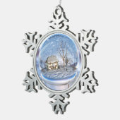 Snowflake Wereldbol Kerst Ornament (Rechts)