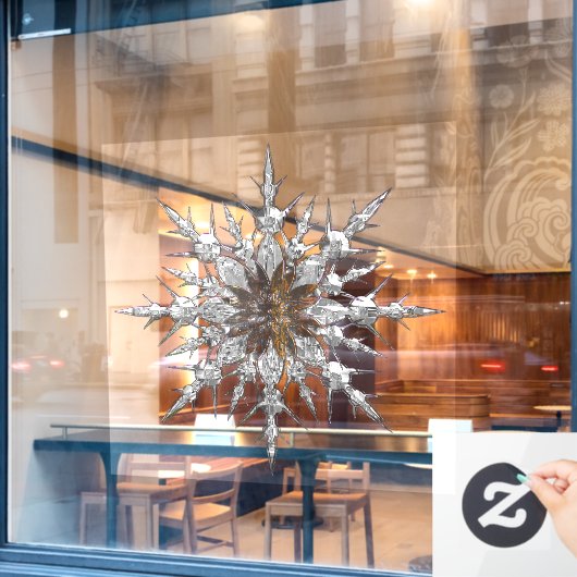 Snowflake Window Cling Raamsticker (Cafe Raam)