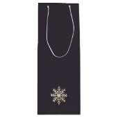 Snowflake Wine Gift Bag Wijn Cadeautas (Voorkant)