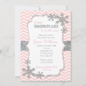 Snowflake Winter Baby Shower Invitaties Kaart (Voorkant)